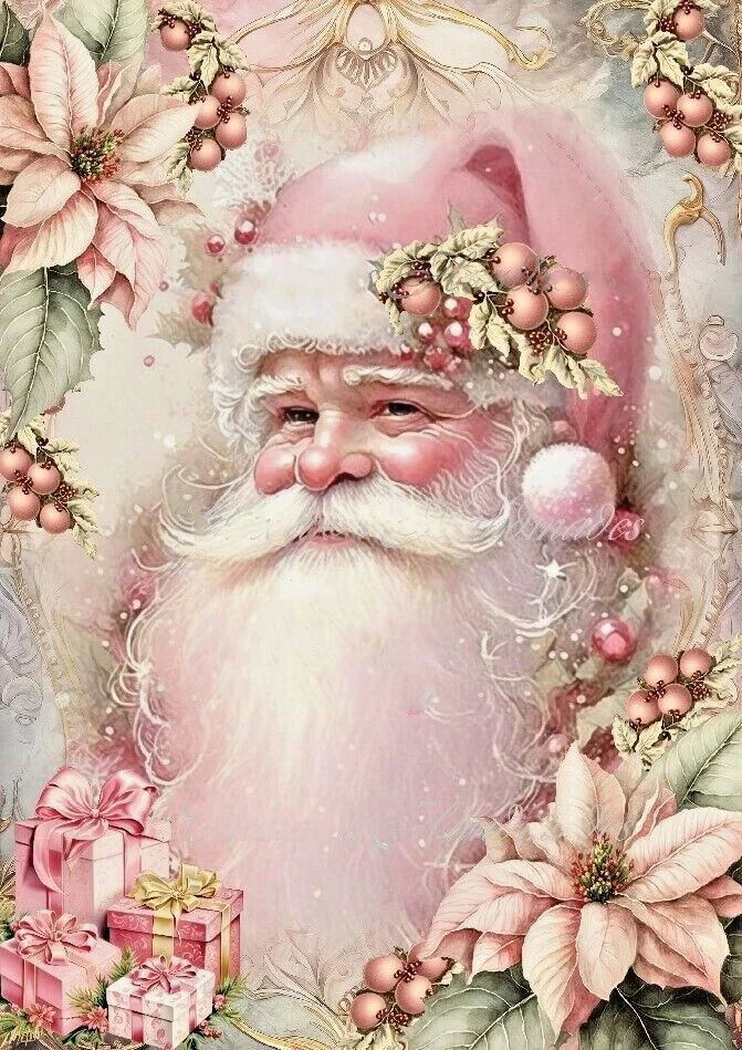 Roze Kerstman In De Bloemen