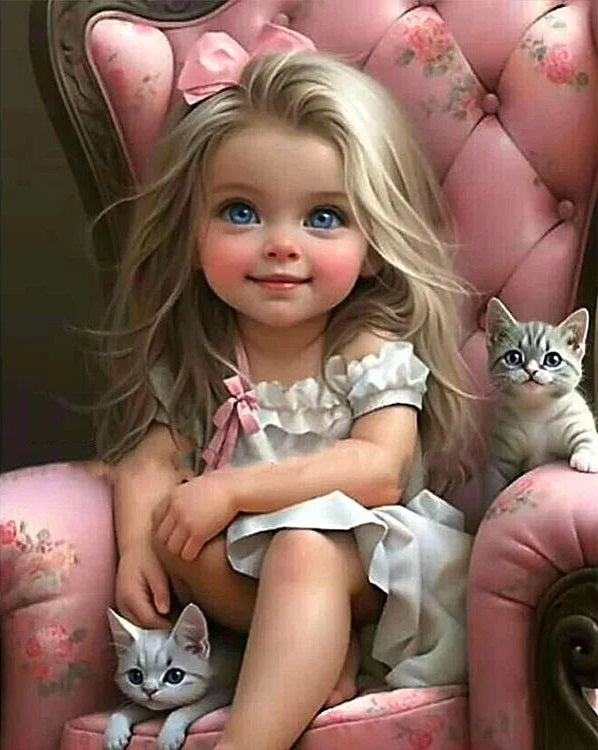 Meisje Met Kitten