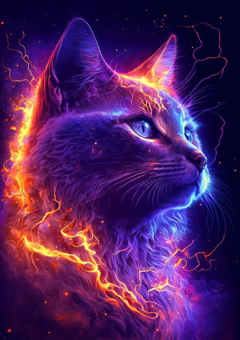 Abstracte Glanzende Kat