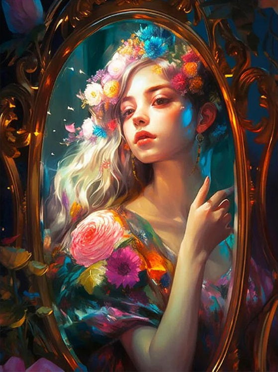 Mooie Bloemen Vrouw