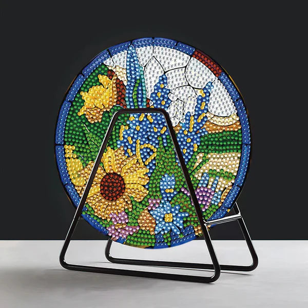 Diamond Painting Placemats | Zonnebloem (4 Stuks / Set) | Inclusief Beugel