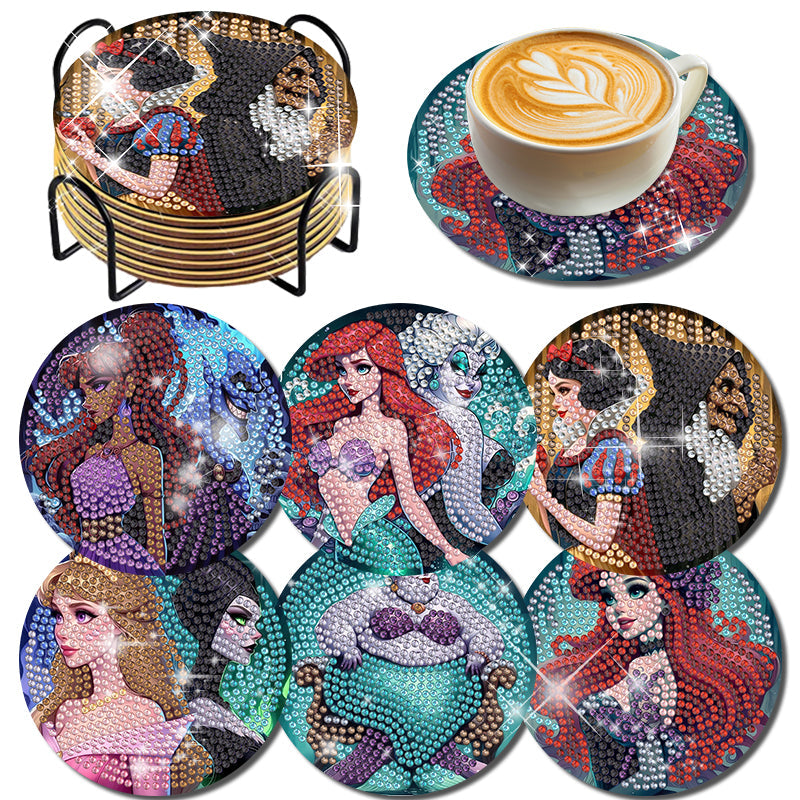 6-delige set DIY Diamond Painting Onderzetter