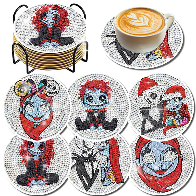 6-delige set DIY Diamond Painting Onderzetter