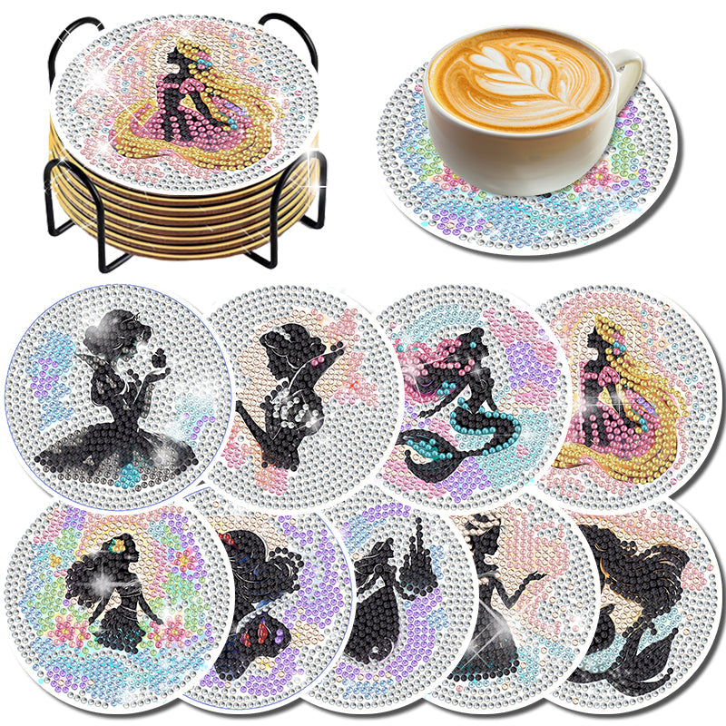 6-delige set DIY Diamond Painting Onderzetter