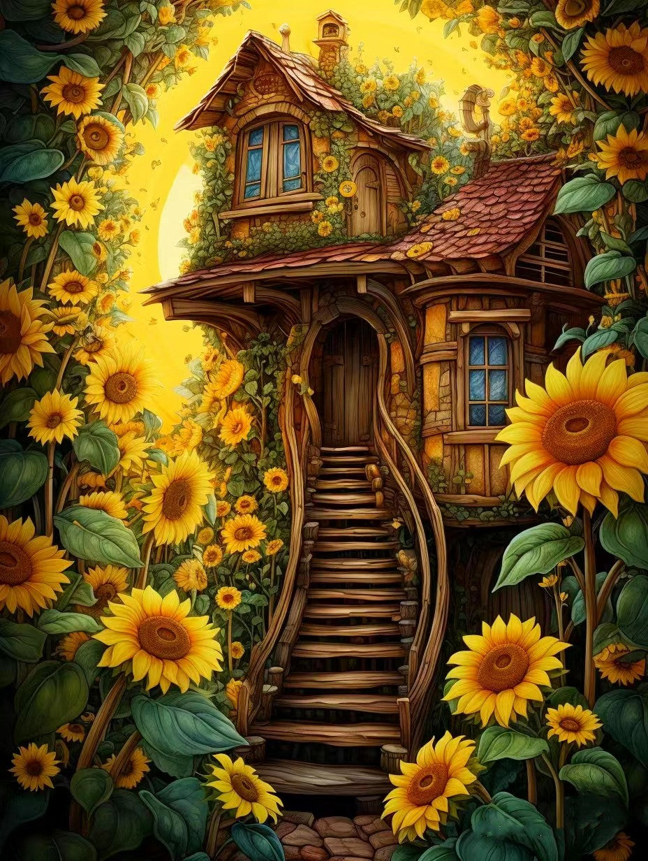 Zonnebloem En Boomhut