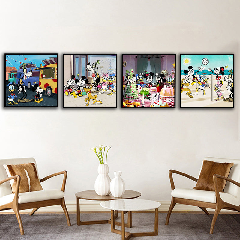 Canvas painting 8 piece set -Cartoon(30x30cm )