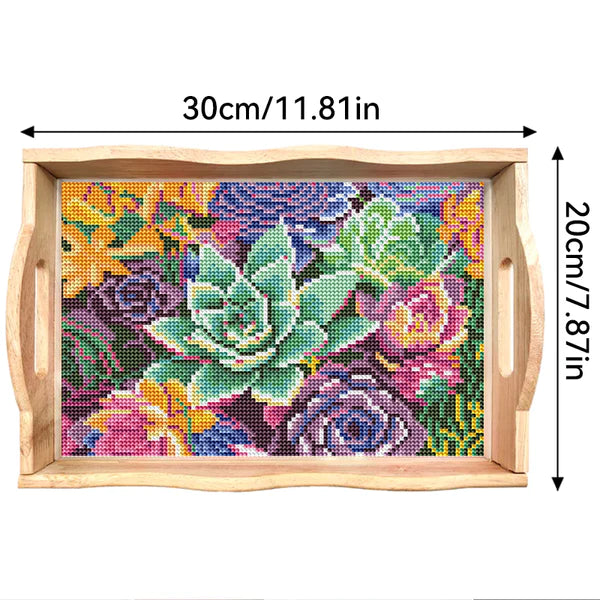 Diamond Painting Houten Pallet - Bloemen