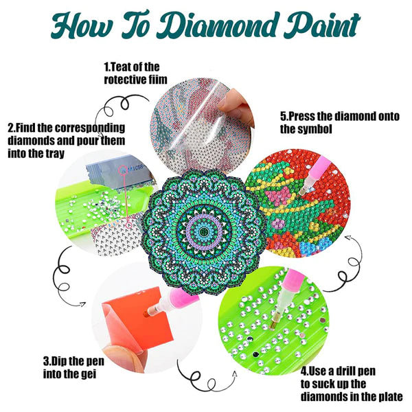 Diamond Painting Placemats | Mandala (4 Stuks / Set)