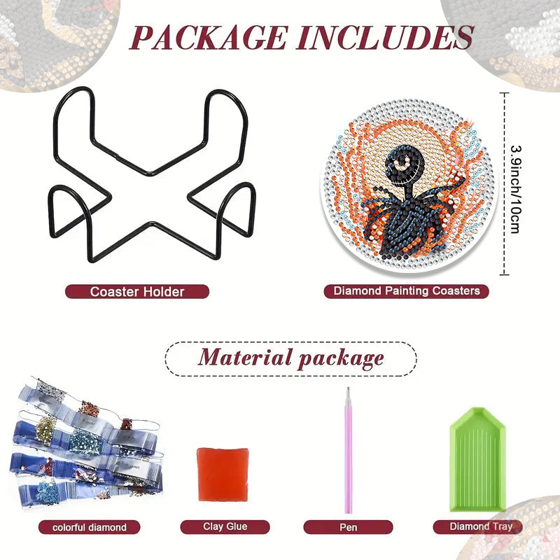 5-delige set DIY Diamond Painting Onderzetter