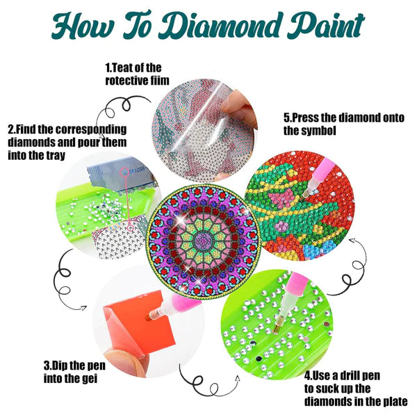 Diamond Painting Placemats | Mandala (4 Stuks / Set)