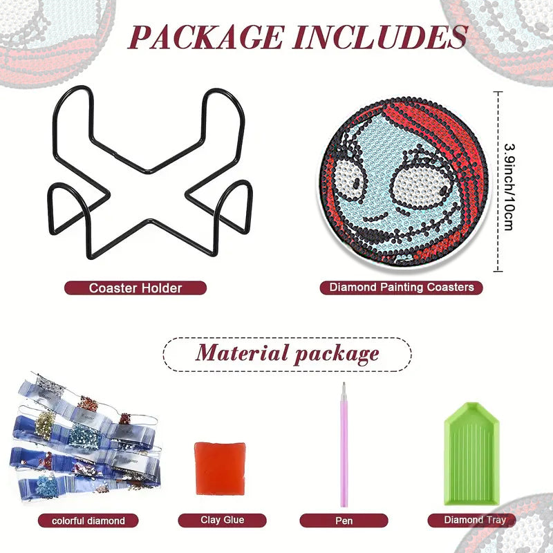 4-delige set DIY Diamond Painting Onderzetter