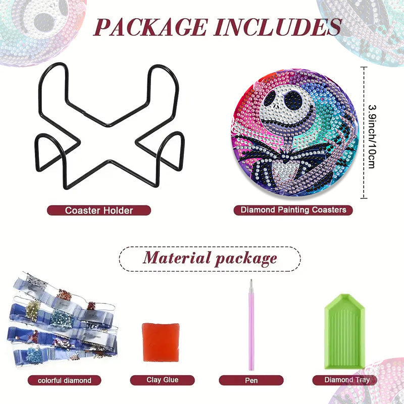 6-delige set DIY Diamond Painting Onderzetter