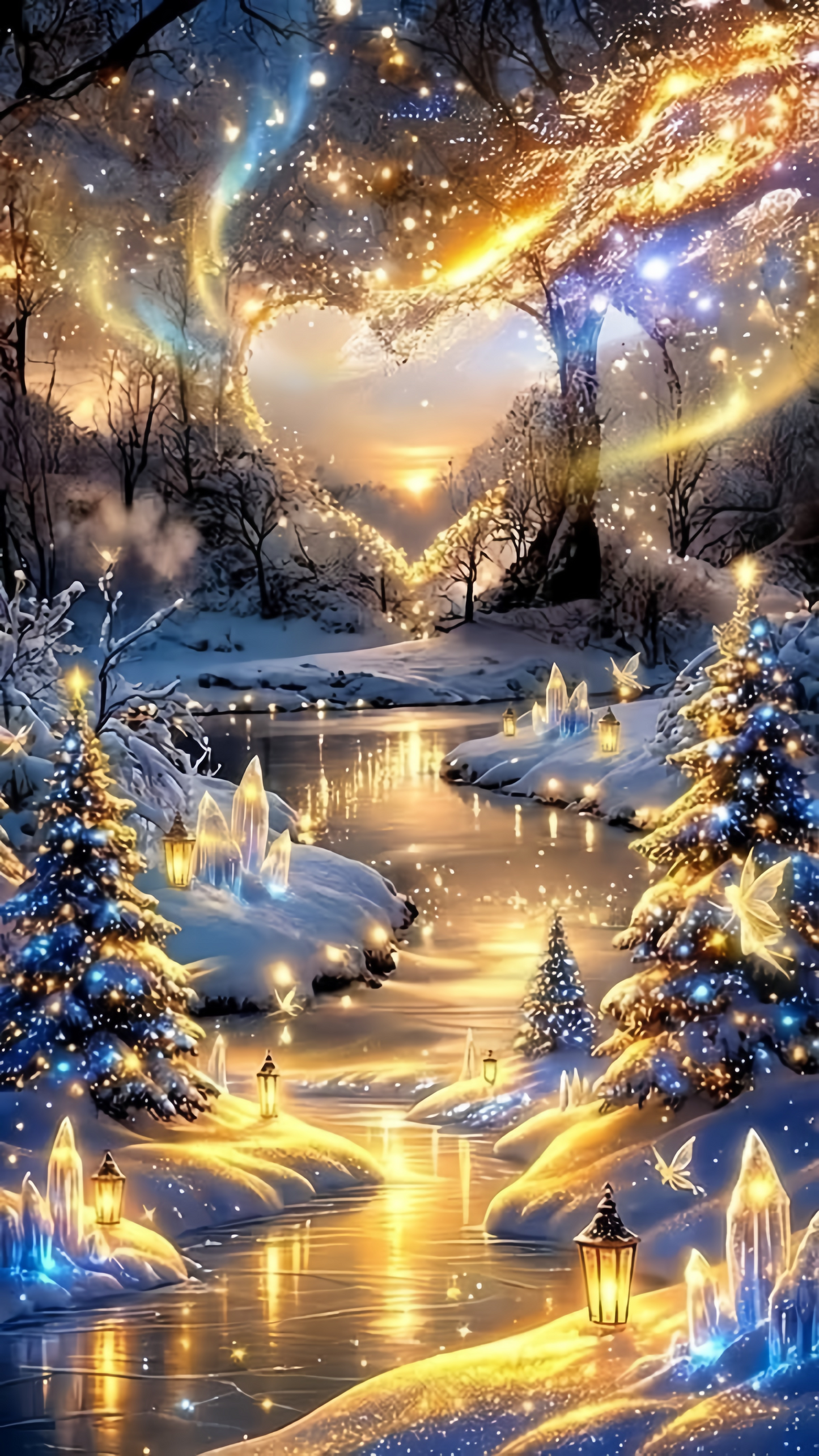 Aurora Melkweg Sneeuw