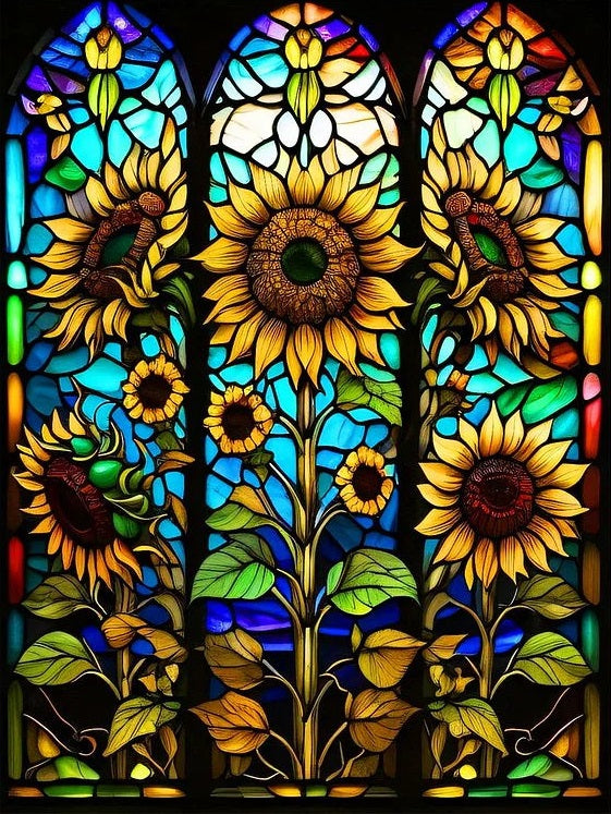 Gekleurde Raamzonnebloem