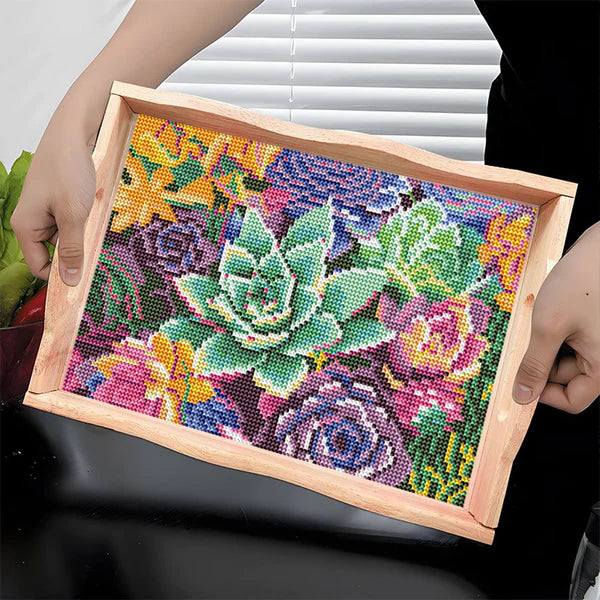 Diamond Painting Houten Pallet - Bloemen