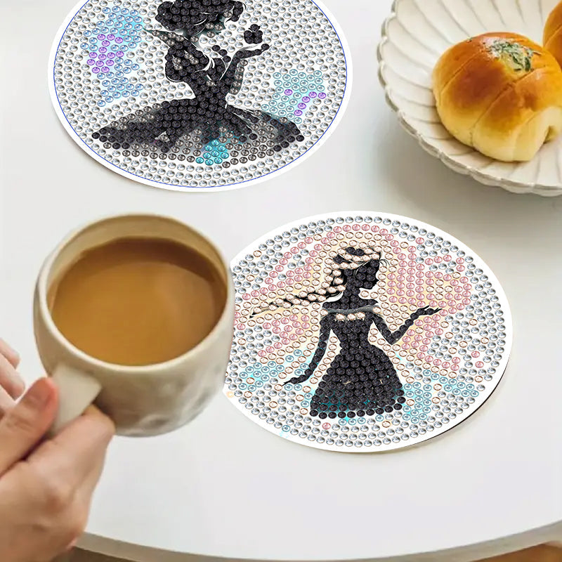 6-delige set DIY Diamond Painting Onderzetter