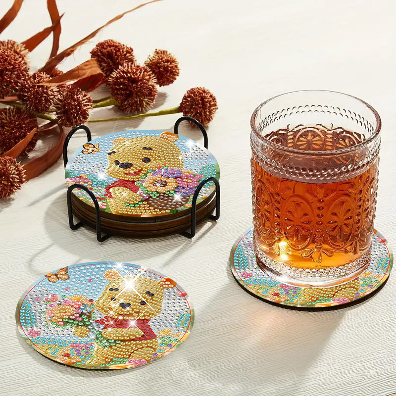 4-delige set DIY Diamond Painting Onderzetter