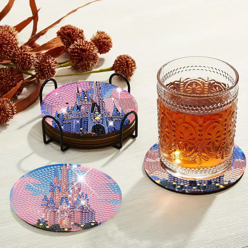 6-delige set DIY Diamond Painting Onderzetter