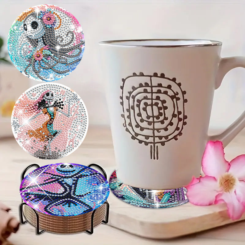 6-delige set DIY Diamond Painting Onderzetter