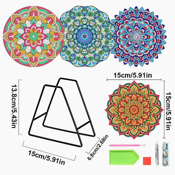 Diamond Painting Placemats | Mandala (4 Stuks / Set)