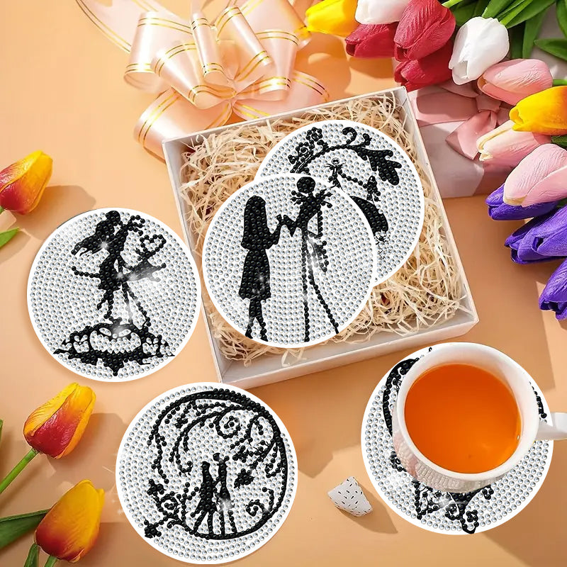 6-delige set DIY Diamond Painting Onderzetter