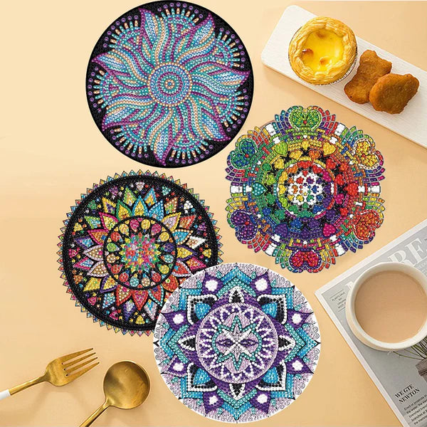 Diamond Painting Placemats | Mandala (4 Stuks / Set) | Inclusief Beugel