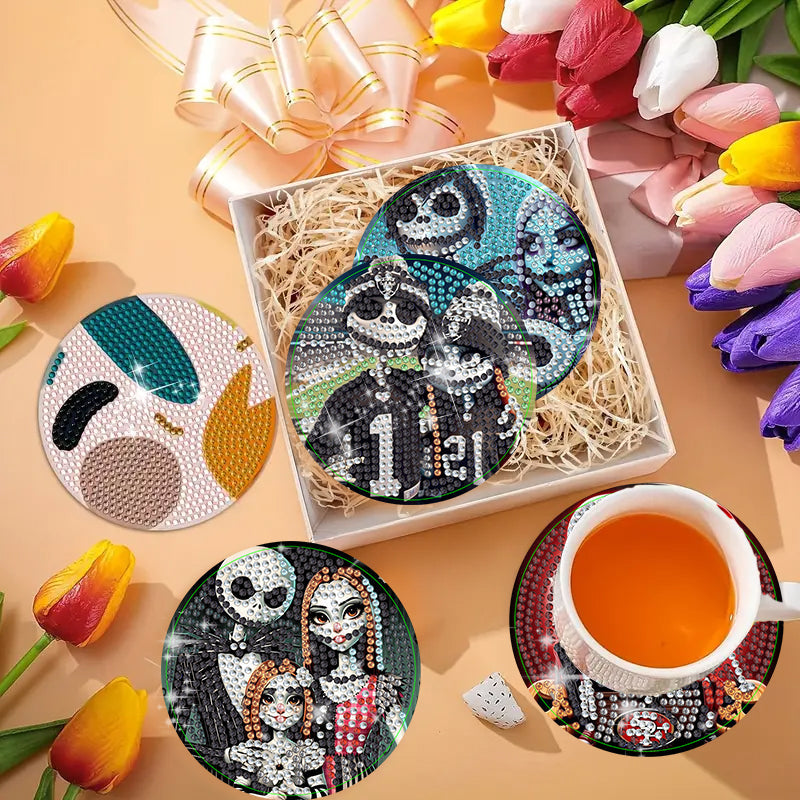 6-delige set DIY Diamond Painting Onderzetter