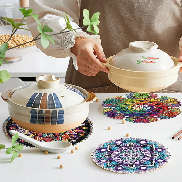 Diamond Painting Placemats | Mandala (4 Stuks / Set) | Inclusief Beugel