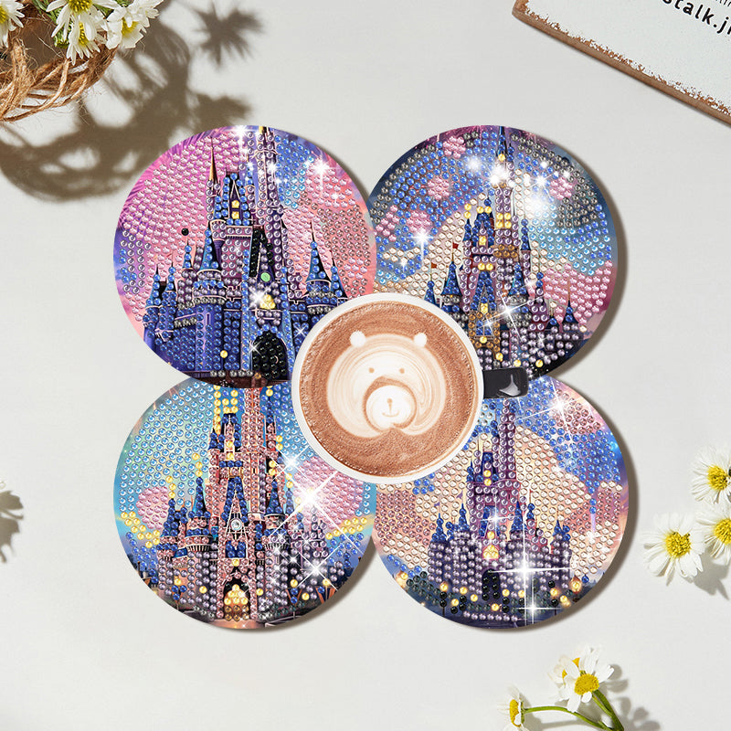 6-delige set DIY Diamond Painting Onderzetter