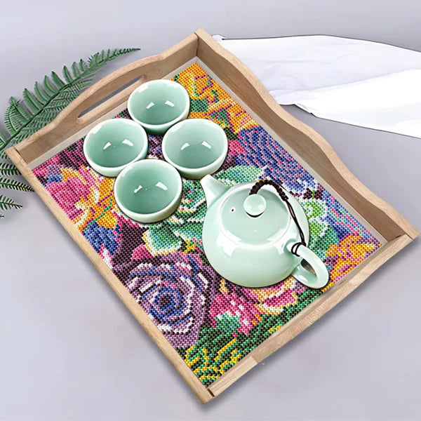 Diamond Painting Houten Pallet - Bloemen