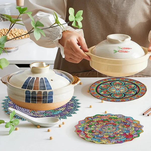 Diamond Painting Placemats | Mandala (4 Stuks / Set) | Inclusief Beugel