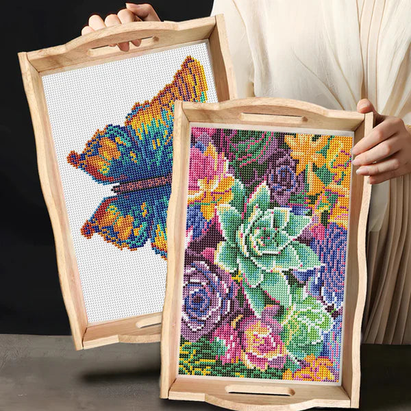 Diamond Painting Houten Pallet - Bloemen