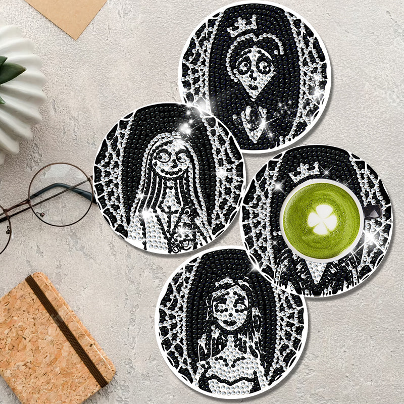 4-delige set DIY Diamond Painting Onderzetter