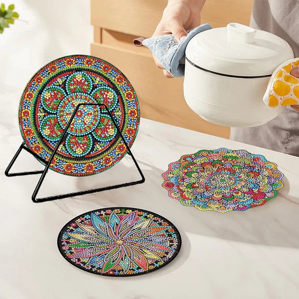 Diamond Painting Placemats | Mandala (4 Stuks / Set) | Inclusief Beugel