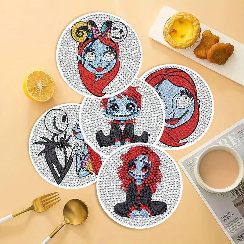 6-delige set DIY Diamond Painting Onderzetter