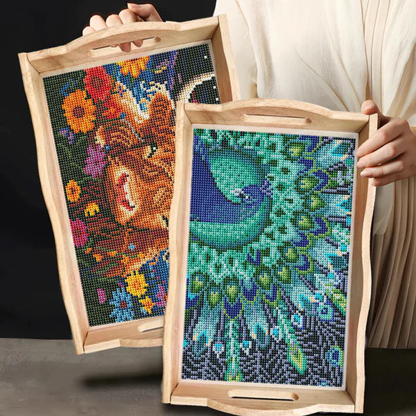 Diamond Painting Houten Pallet - Pauw