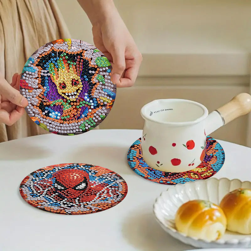 6-delige set DIY Diamond Painting Onderzetter