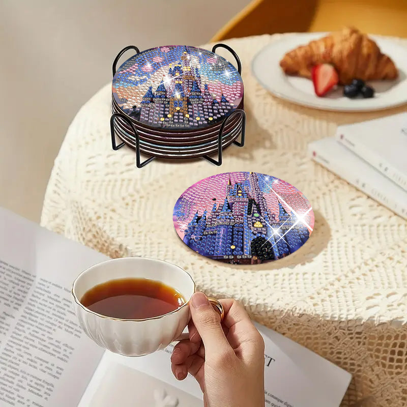 6-delige set DIY Diamond Painting Onderzetter