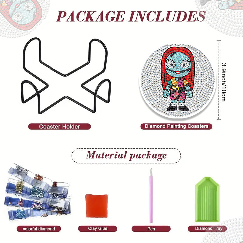 6-delige set DIY Diamond Painting Onderzetter