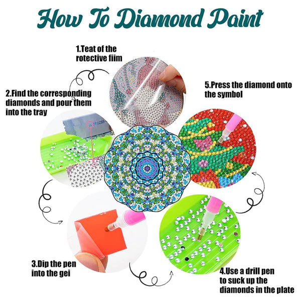 Diamond Painting Placemats | Mandala (4 Stuks / Set)