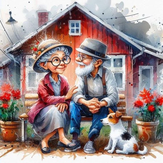 Oud Getrouwd Stel