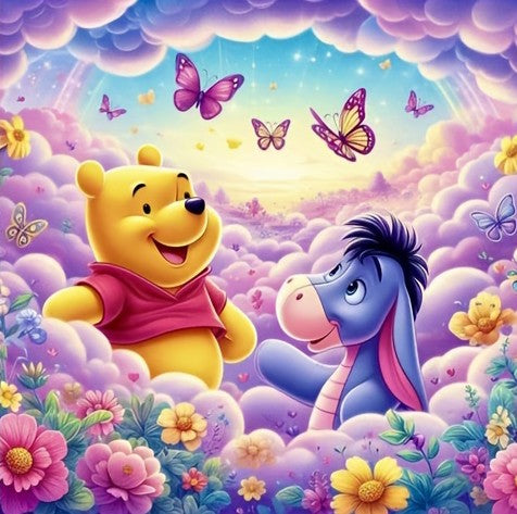 (9 stuks 30x30cm) Volledige ronde diamantschildersets - Cartoon(Stuur voordelen)