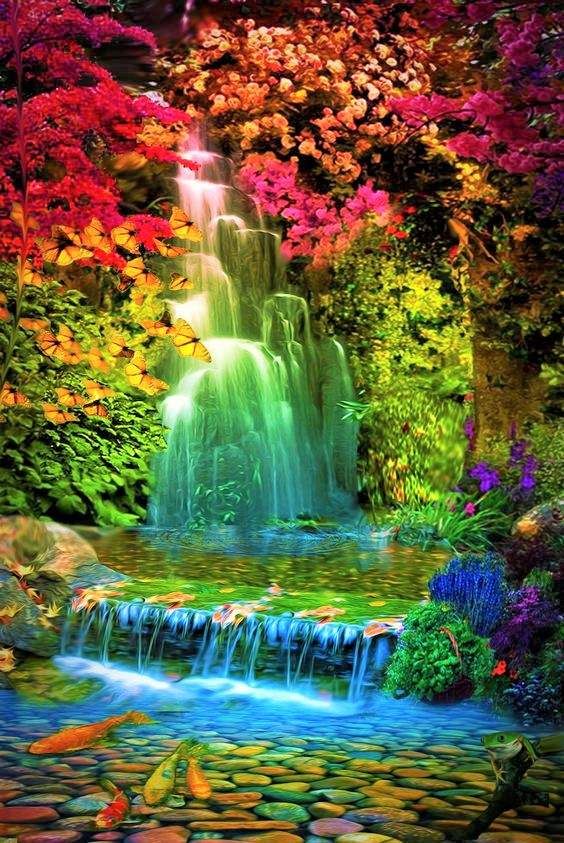 Gezicht Op De Waterval
