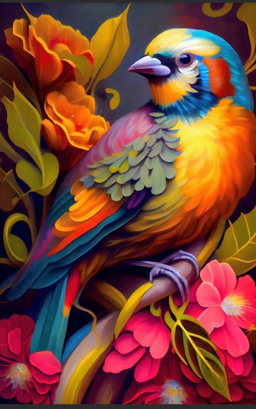 Diamond painting vogels en bloemen - De Goedkoopste