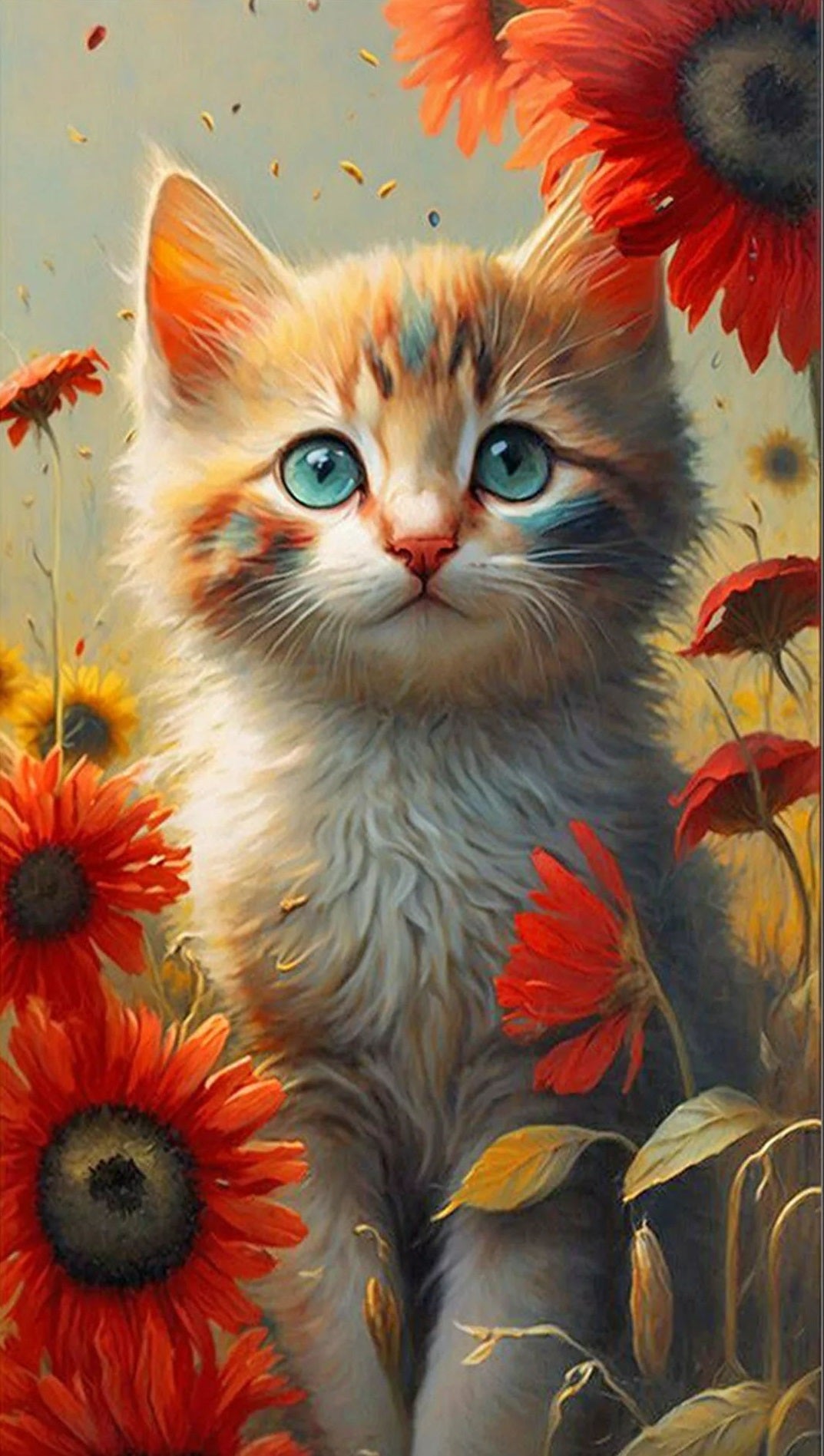Bloemen En Katten
