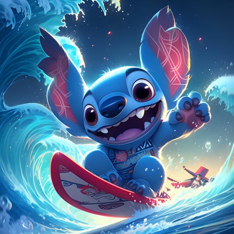 (4 stuks 30x30cm) Volledige ronde diamantschildersets - Cartoon(Stuur voordelen)