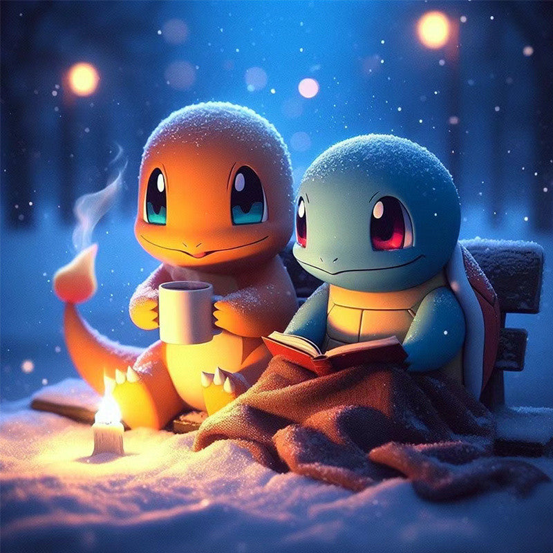 (4 stuks 30x30cm) Volledige ronde diamantschildersets - Cartoon(Stuur voordelen)