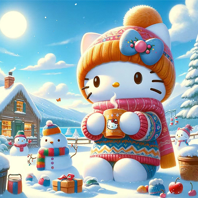 (4 stuks 30x30cm) Volledige ronde diamantschildersets - Cartoon(Stuur voordelen)