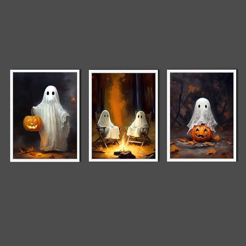 Canvas schilderij 3-delige set - Halloween (30x40cm)