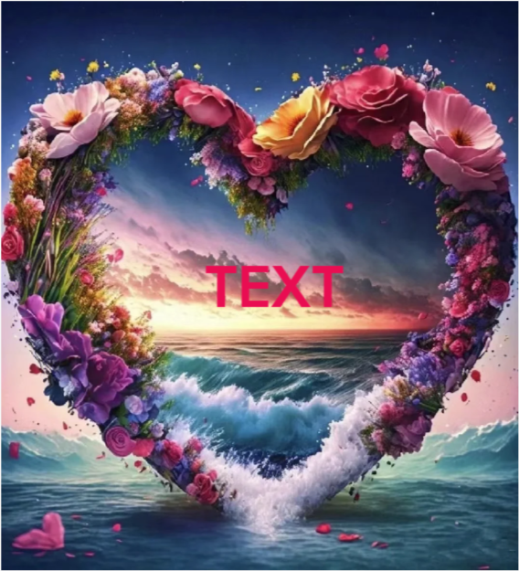 Aangepaste Tekst Diamant Schilderij Zee Van Liefde